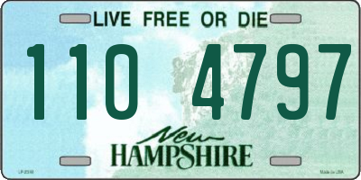 NH license plate 1104797