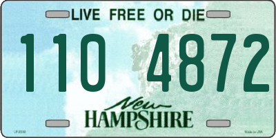 NH license plate 1104872