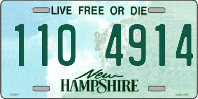NH license plate 1104914