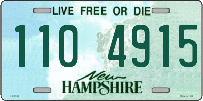 NH license plate 1104915