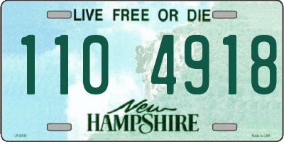 NH license plate 1104918