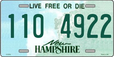 NH license plate 1104922