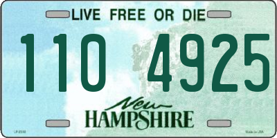 NH license plate 1104925