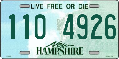 NH license plate 1104926