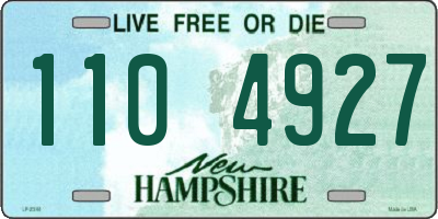 NH license plate 1104927