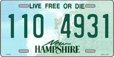 NH license plate 1104931