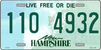 NH license plate 1104932