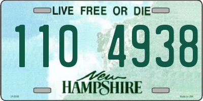 NH license plate 1104938