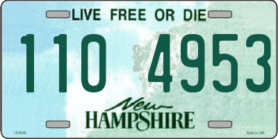 NH license plate 1104953