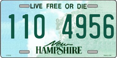 NH license plate 1104956