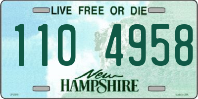 NH license plate 1104958