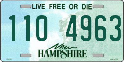 NH license plate 1104963
