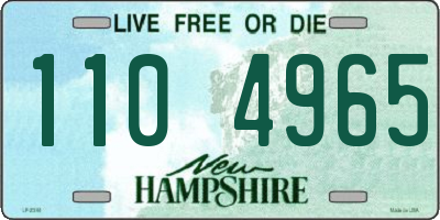 NH license plate 1104965