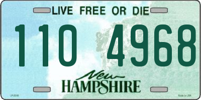 NH license plate 1104968