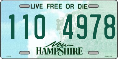 NH license plate 1104978