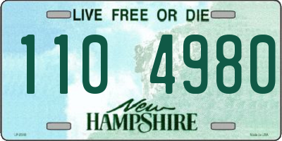 NH license plate 1104980