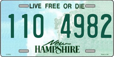 NH license plate 1104982