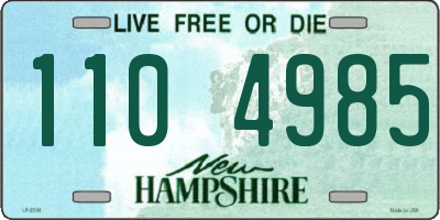 NH license plate 1104985