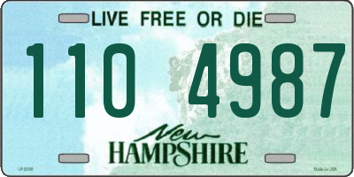 NH license plate 1104987