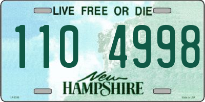 NH license plate 1104998
