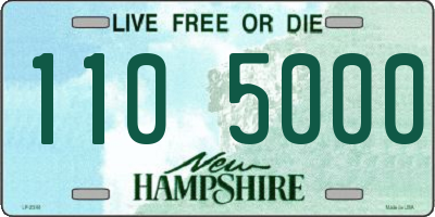 NH license plate 1105000