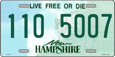 NH license plate 1105007
