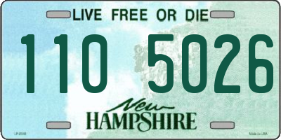 NH license plate 1105026
