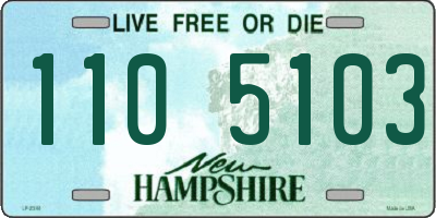 NH license plate 1105103