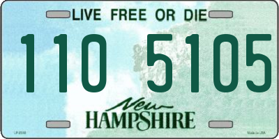 NH license plate 1105105