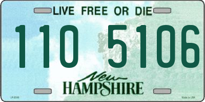 NH license plate 1105106