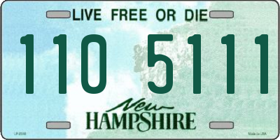 NH license plate 1105111