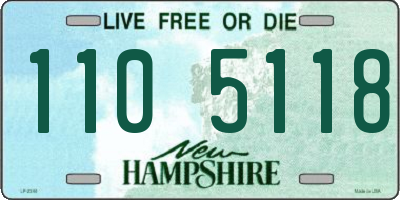 NH license plate 1105118
