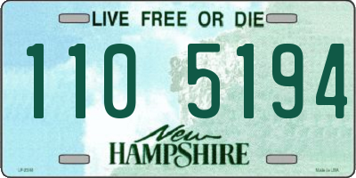NH license plate 1105194