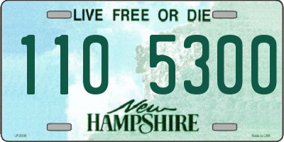 NH license plate 1105300