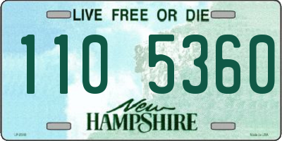 NH license plate 1105360