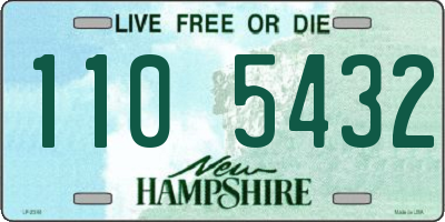 NH license plate 1105432