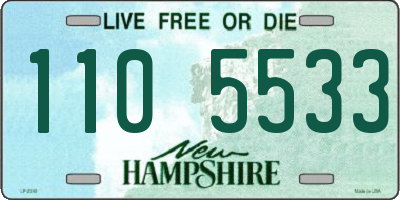 NH license plate 1105533