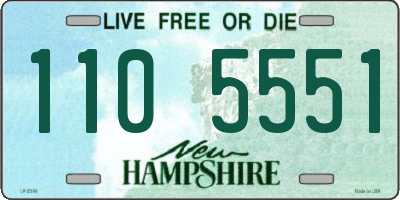 NH license plate 1105551