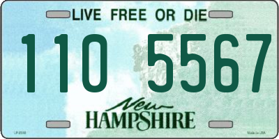 NH license plate 1105567
