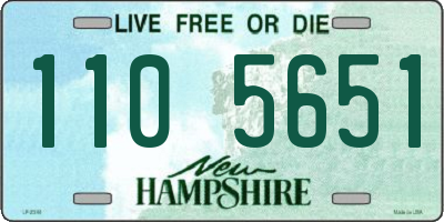 NH license plate 1105651