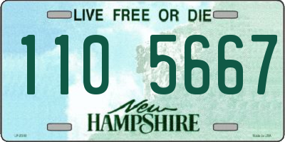 NH license plate 1105667