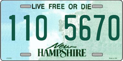 NH license plate 1105670