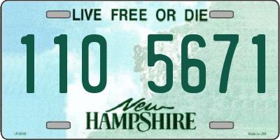NH license plate 1105671