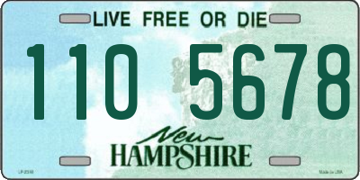 NH license plate 1105678