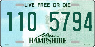 NH license plate 1105794