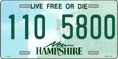 NH license plate 1105800