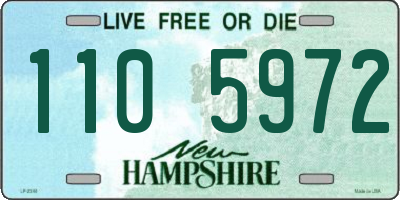 NH license plate 1105972