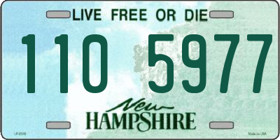 NH license plate 1105977