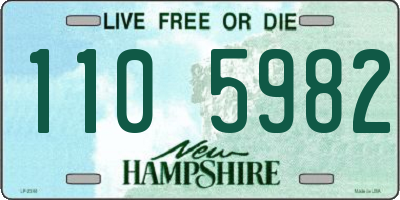 NH license plate 1105982