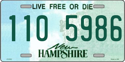 NH license plate 1105986
